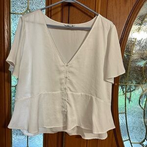 Express Large White Blouse